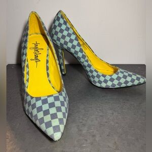 Taylor Says ‘YES’ High Heels Checkered Print Women’s size 8M